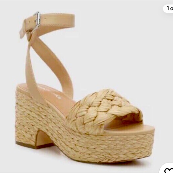 * MARC FISHER Light Natural Raffia, Sandal - Picture 1 of 9